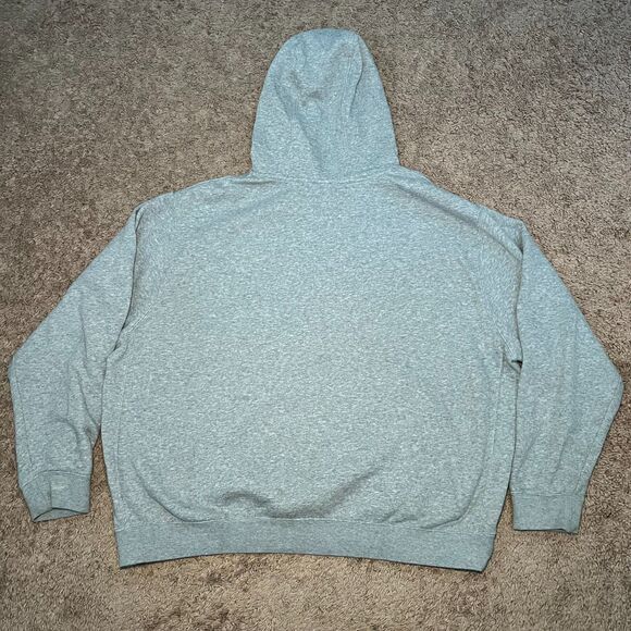 Nike Hoodie Mens XL Gray Pullover Long Sleeve Fleece Swoosh Sweatshirt - Picture 2 of 5